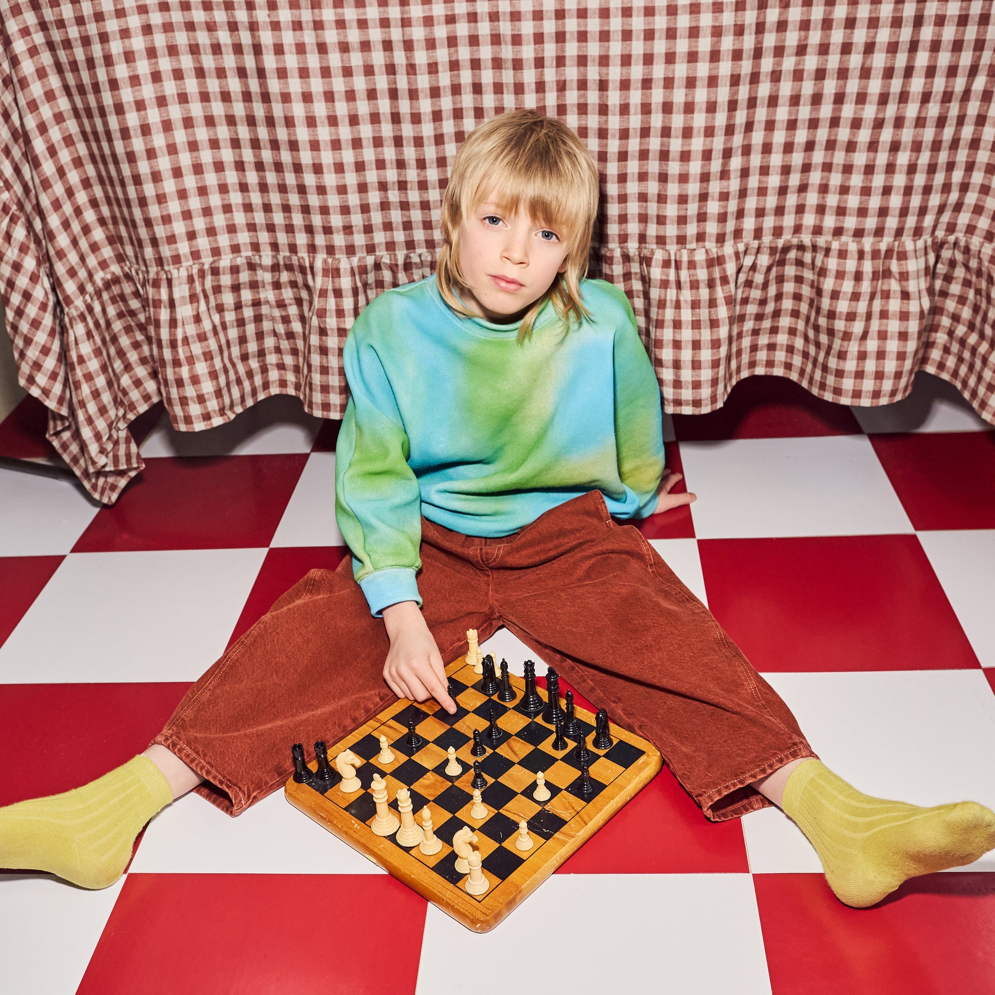 Manu Denim Overdye Balloon Trousers (Coral)